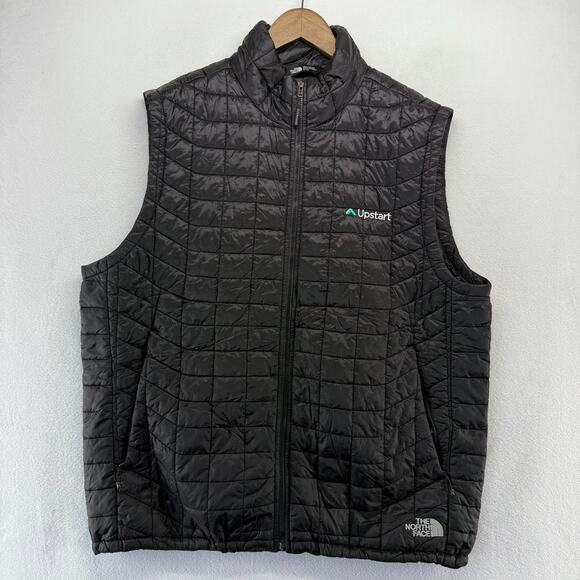 The North Face Vest Men's XL Black Puffer Thermoball Packable Lightweight Logo - Picture 1 of 11